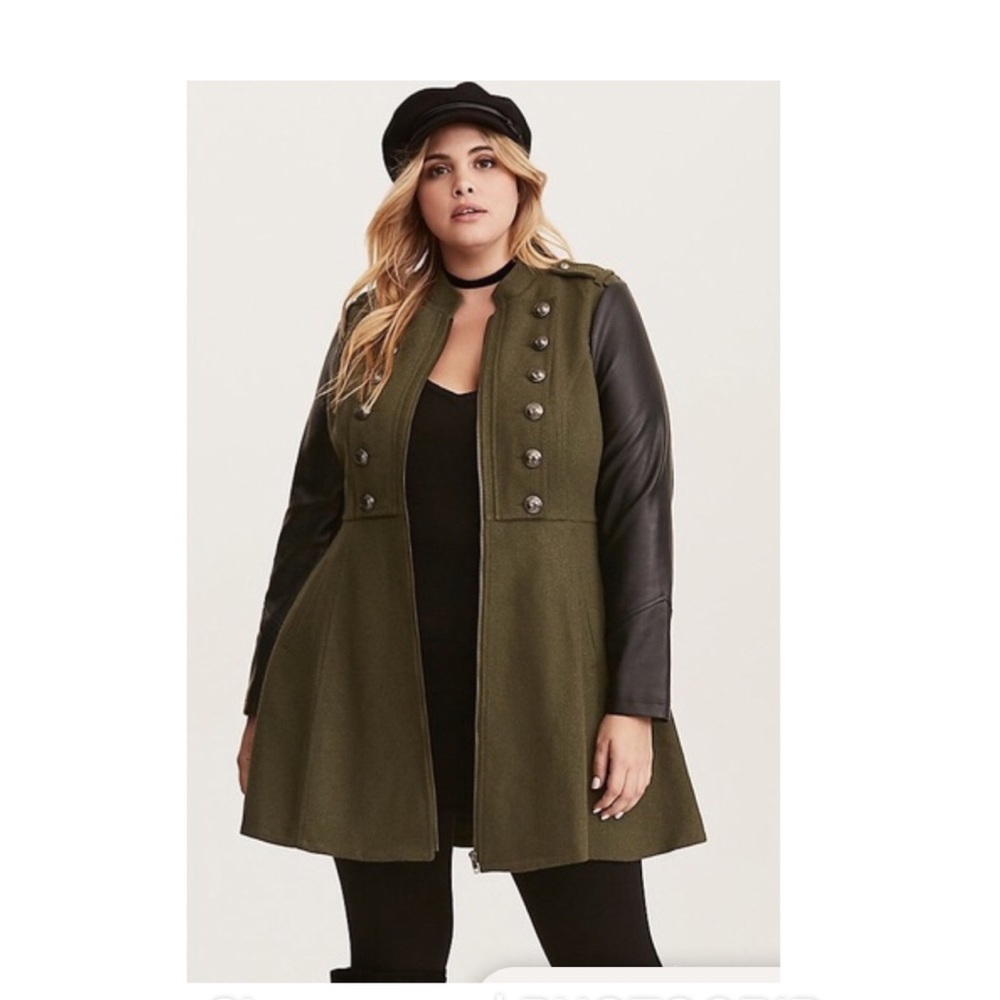 TORRID mixed media coat